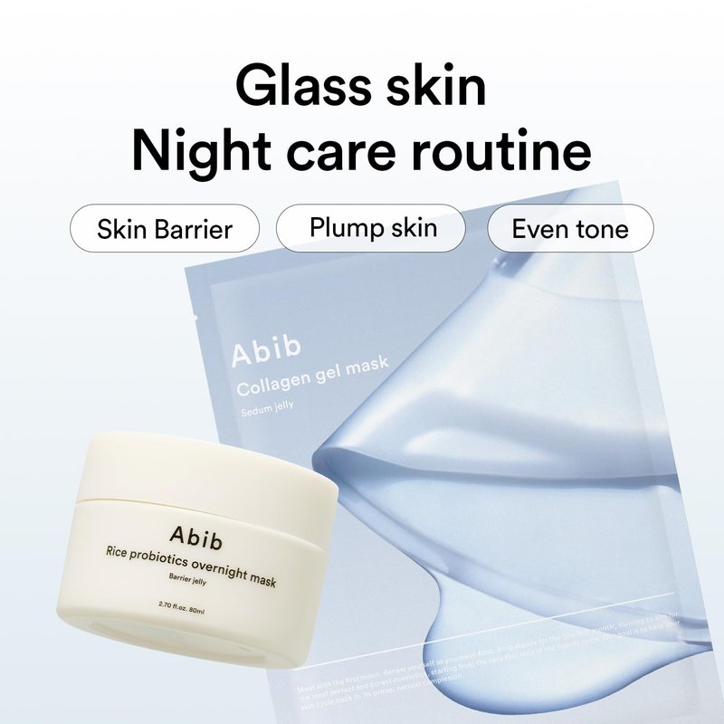 Abib Vegan Collagen Gel Mask Sedum Jelly 10 Sheets (Hydrating) I Korean Vegan Collagen, Cooling Hydrating Hyaluronic Acid Hydrogel Face Mask Skin Care