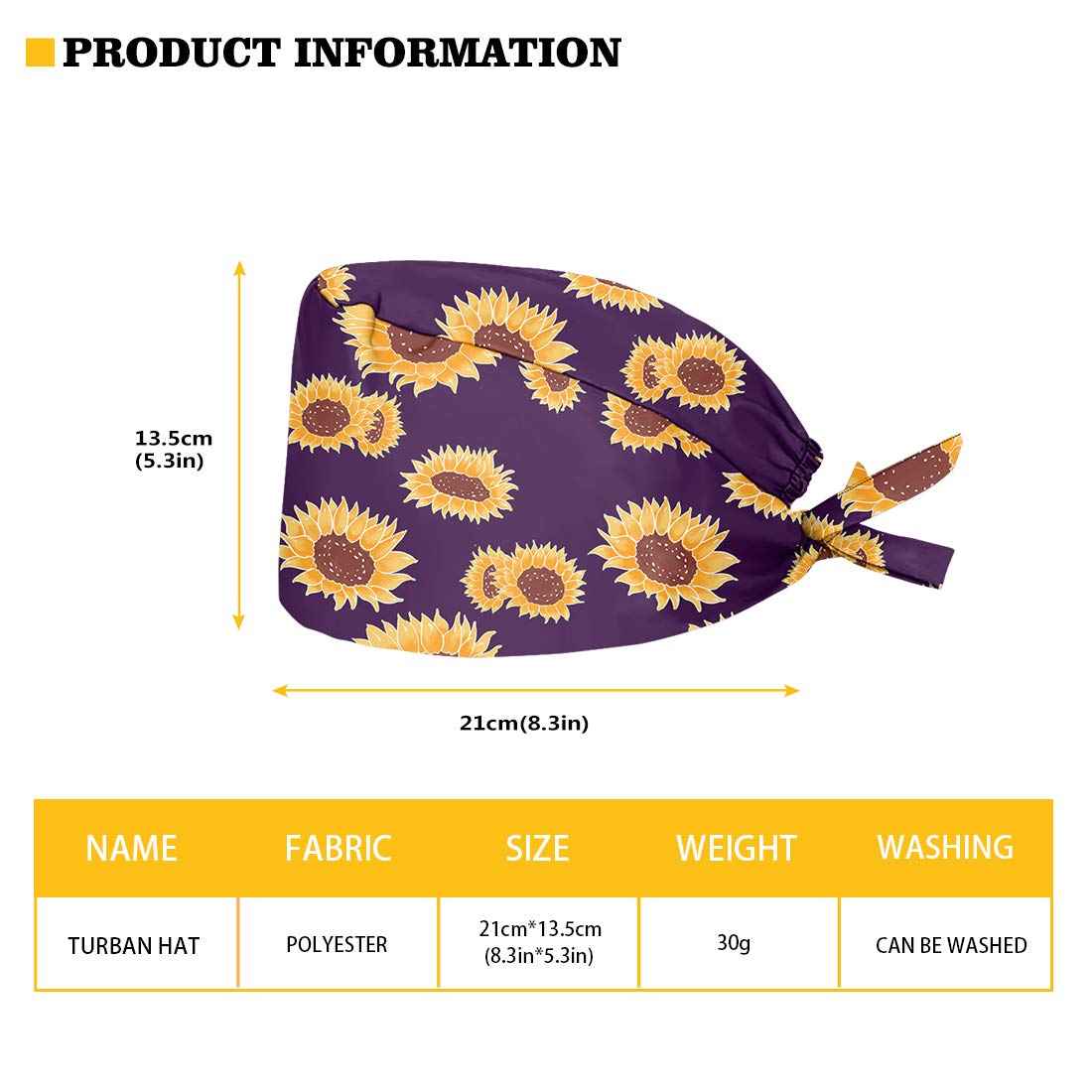 Belidome Bouffant Scrub Caps Women Butterfly 4 Pack Back Tie Long Hair Covering Comfy Lightweight