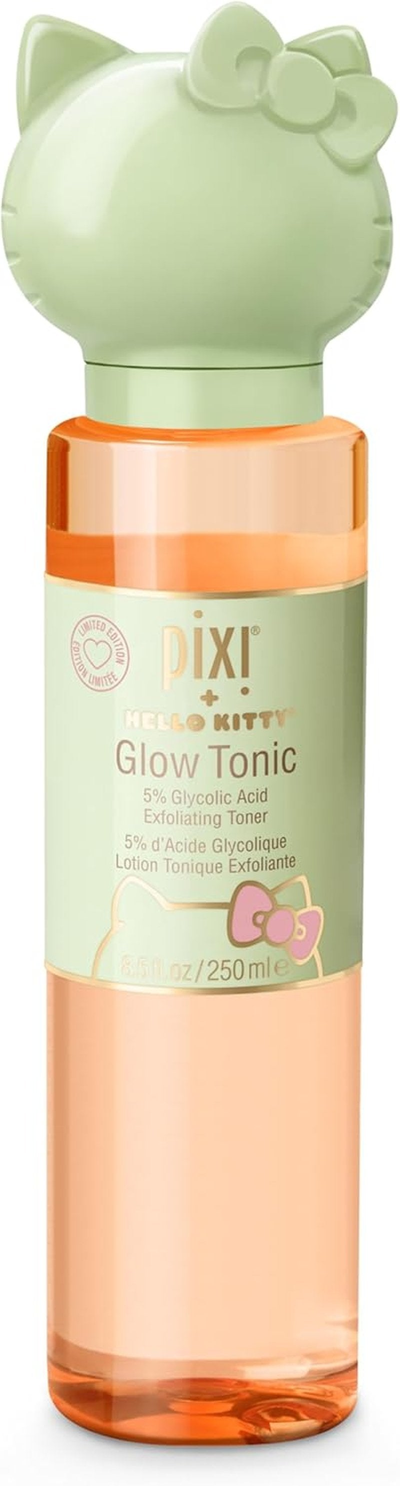 Pixi+ Glow Tonic with Hello Kitty - Exfoliating Toner for Radiant Skin | 250 ml / 8.5 fl oz