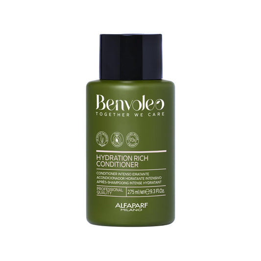 ALFAPARF MILANO Benvoleo Hydration Rich Conditioner for Dry Hair - Clean, Vegan, Sustainable Hair Care - Hydrates, Moisturizes, Nourishes - Paraffin Free - Natural Ingredients - 9.3 FL. Oz.
