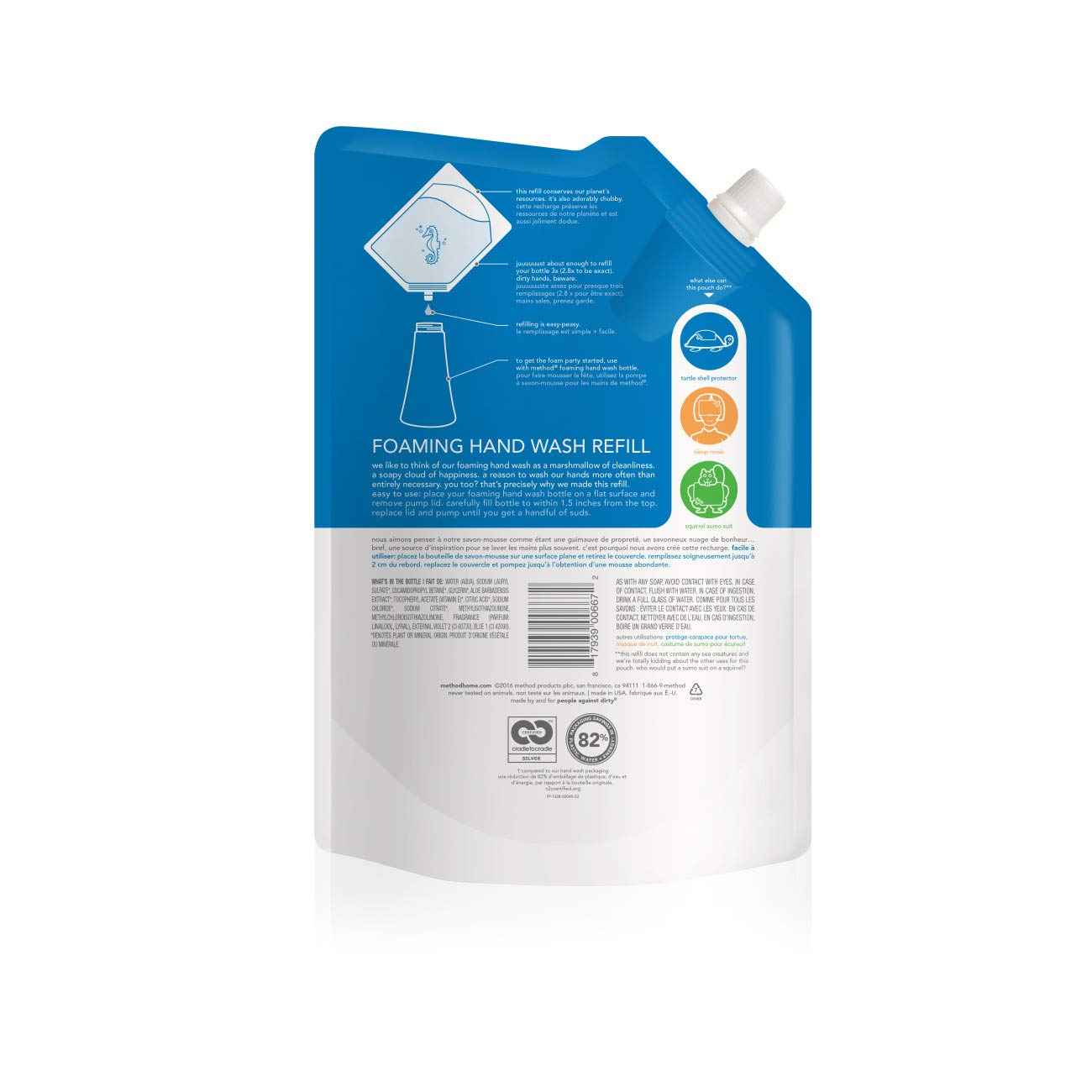 Method Gel Hand Soap Refill, Sea Minerals, 34 oz, 1 pack, Packaging May Vary