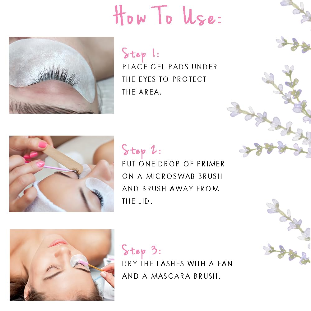 Primer for Lash Extensions by iLevel Lab 15ml - Increase Adhesive Retention | Super Primer/Cleanser | Eyelash Extension Primer | Protein Oil Remover | Professional Lash Supplies (Lavender Sented)