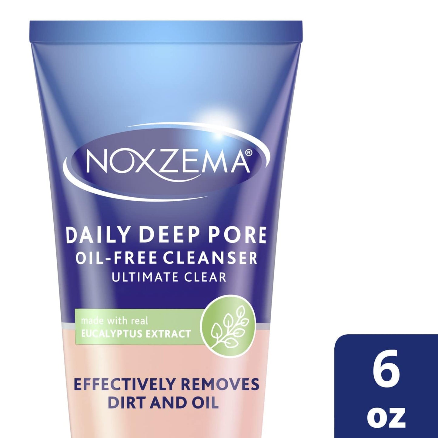 Noxzema Ultimate Clear Daily Deep Pore Oil-Free Cleanser for Soft, Smooth Skin - Noxzema Daily Face Wash for Women and Men, Noxzema Facial Cleanser for Acne Prone Skin, 6 Oz Ea (Pack of 4)