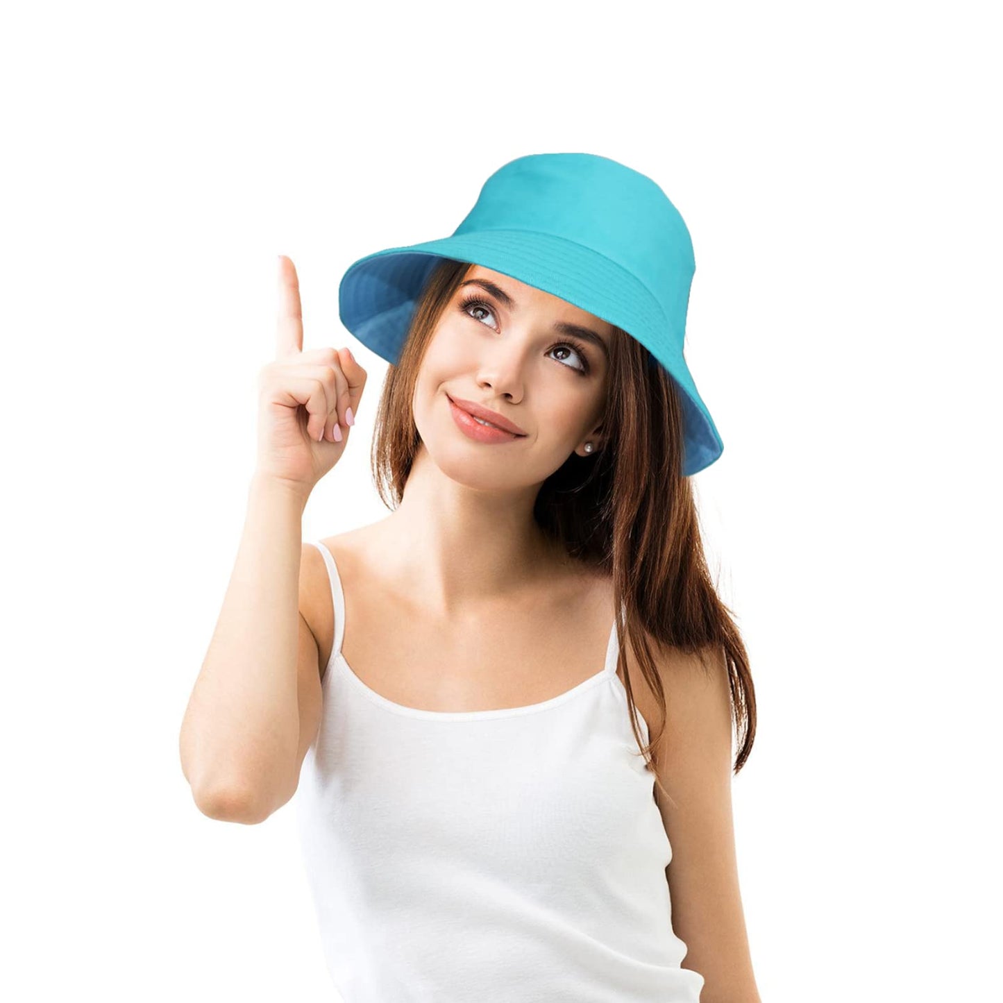 10 PCs Bucket Hats Unisex, Solid Color Sun Hat Cap for Women Sumer Beach Outdoor Travel (Black, 10)