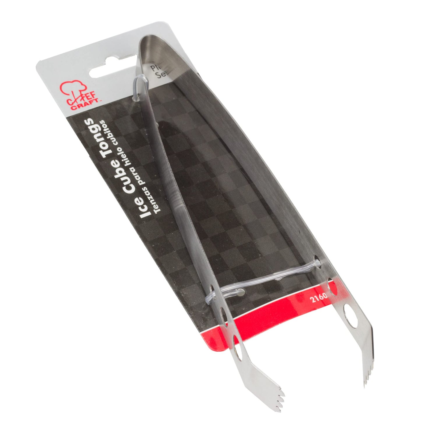 Chef Craft Classic Ice Cube Tong, 7 Inches In length, Stainless Steel