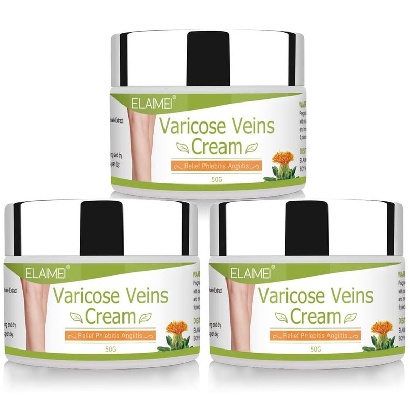 Varicose Vein Cream for Legs - Boost Blood Circulation & Reduce Spider Veins | 3-Pack