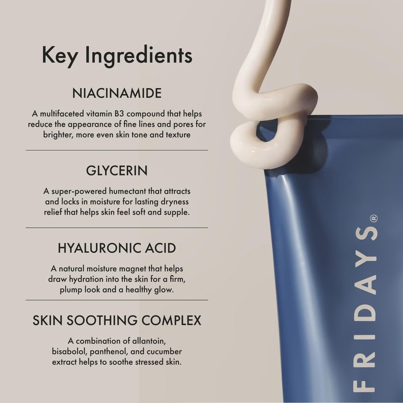 Jet Lag Mask - Hydrating Face Moisturizer & Mask with Hyaluronic Acid, Niacinamide & Antioxidants | 2.25 Oz