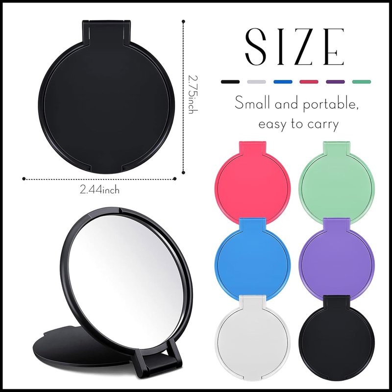 Mini Folding Pocket Mirrors - Compact Travel Makeup Mirrors for Purse | Classic Colors, 120 Pieces