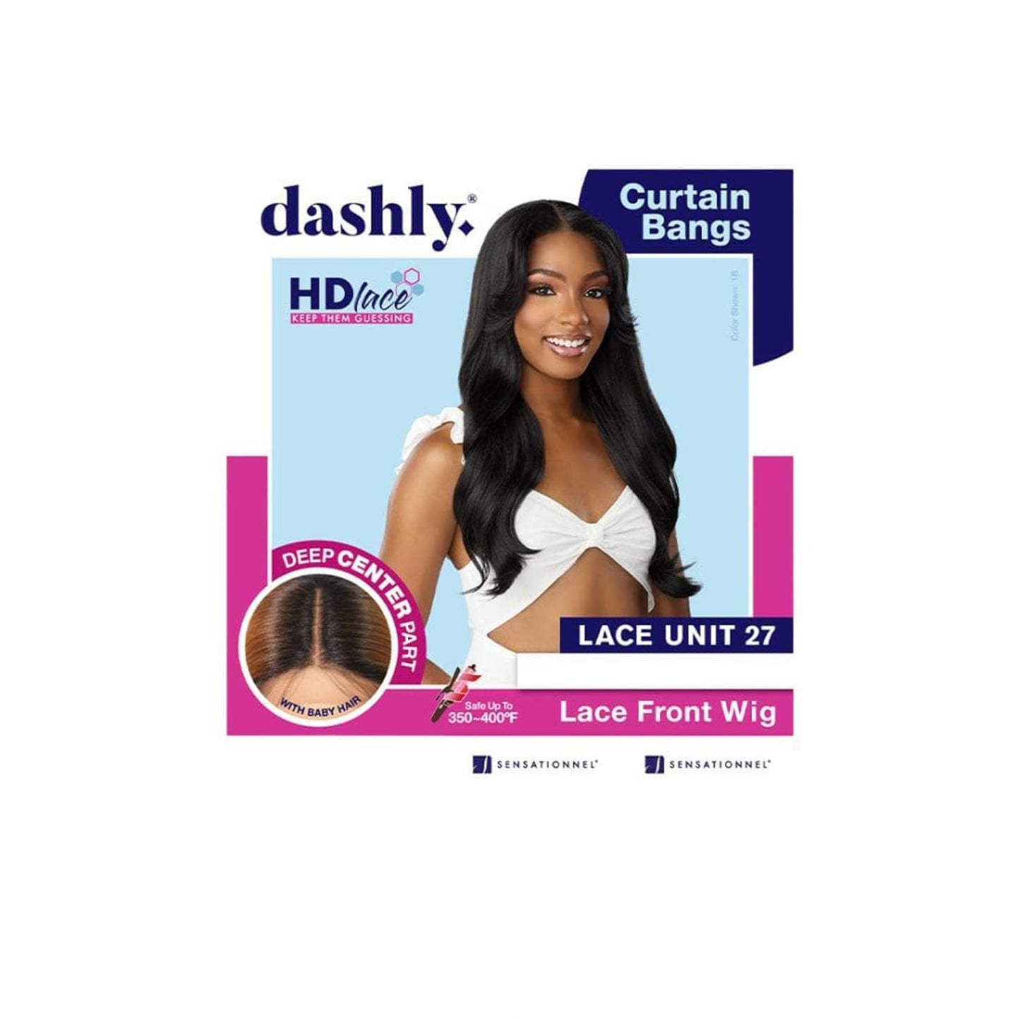 Sensationnel Dashly Wig - Unit 27 Non Lace Cap Ready to Wear Ear to Ear Lacepart Synthetic (2 DARKBROWN)
