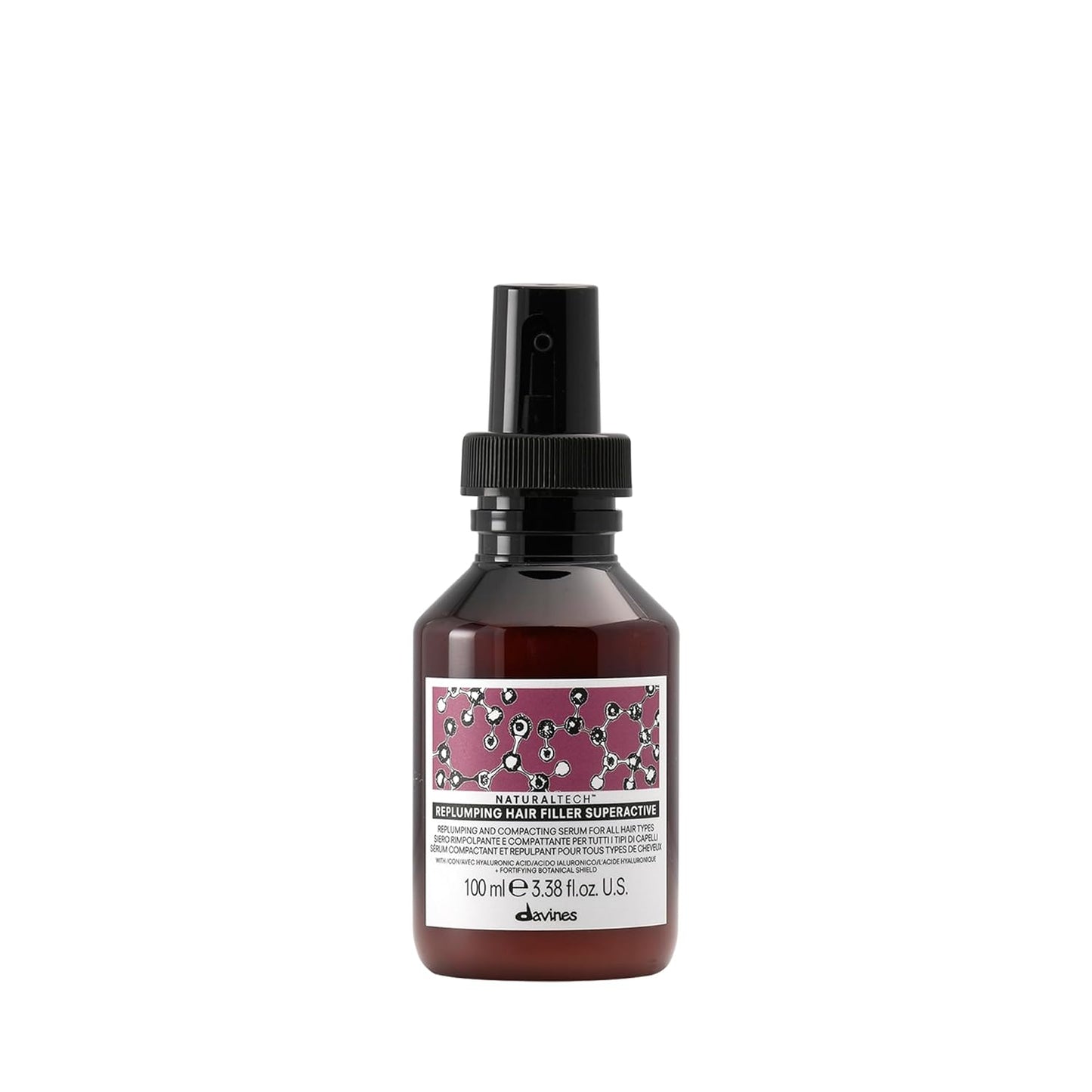 Davines Naturaltech Replumping Hair Filler - Moisturizing Treatment for Fine Hair | Thickens & Plumps, Travel Size 3.38 Fl Oz