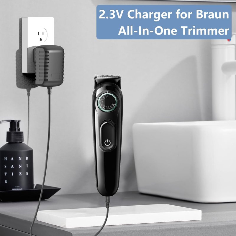 Braun Charger - 2.3V Power Cord for BT3000, BT3020, BT3021, BT3022, MGK Series | Durable & Reliable