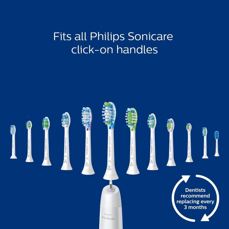 Philips Sonicare G2 Optimal Gum Care Brush Heads - Genuine Replacement Toothbrush Heads | White, 3 Pack, HX9033/65