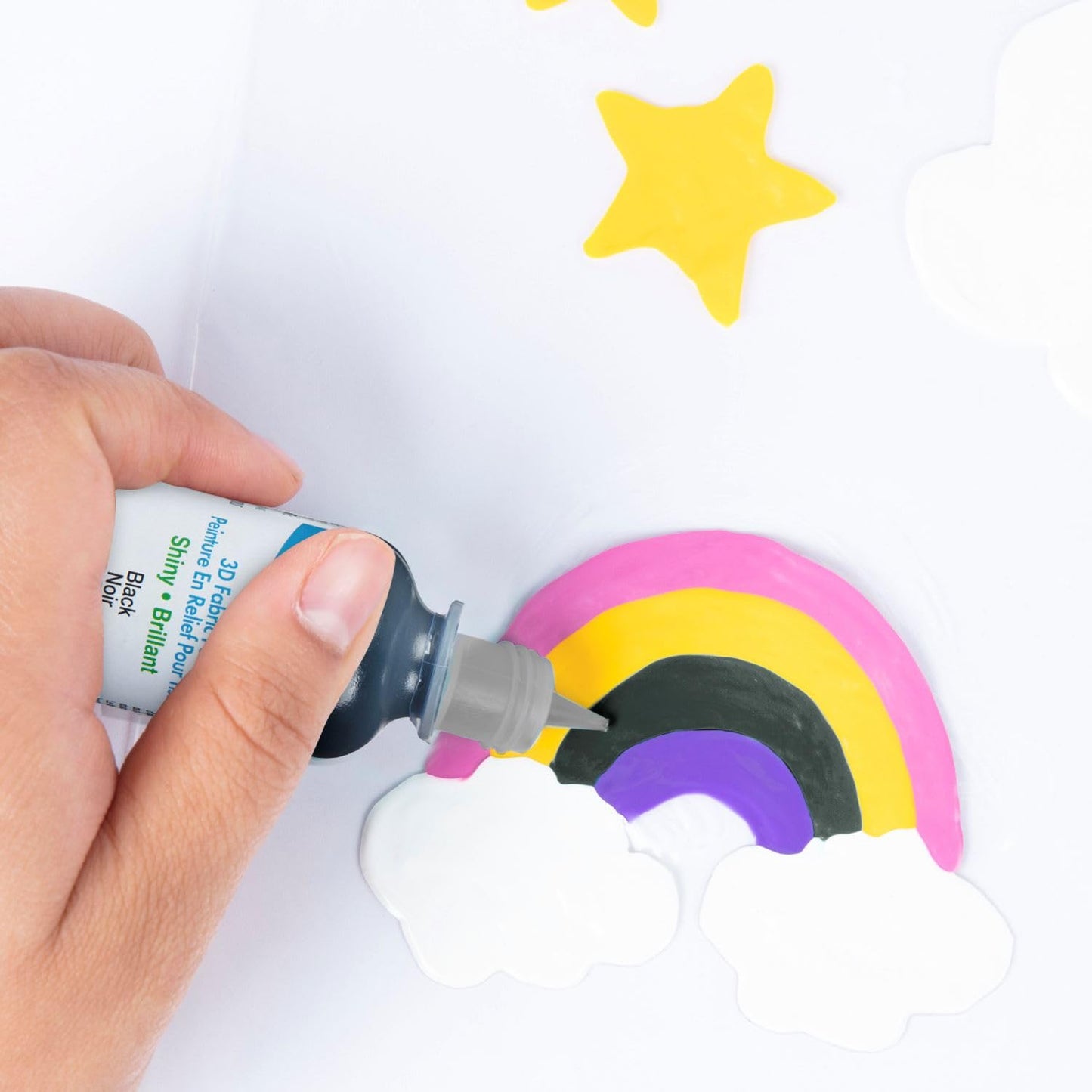 Scribbles 13903 3D Fabric Paint Shiny, Green