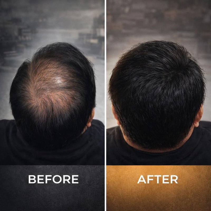 Hair Thickening Fibers (Black), Hair Fiber Locking Spray + Applicator Fiber Pump to create Natural looking Fuller Hair and Beard | Man Card Included | Hair Set by the THE MAN KIT
