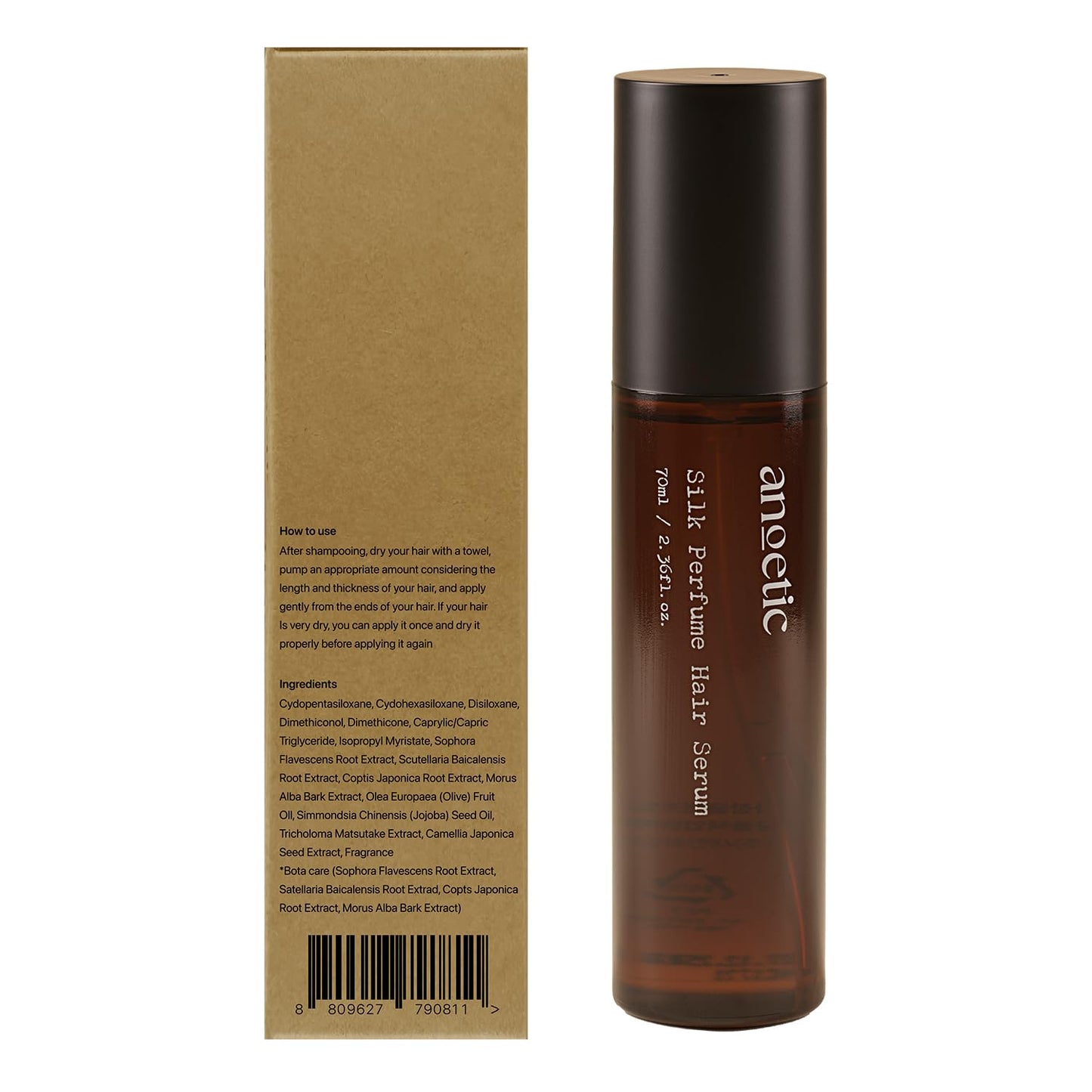 ANOETIC Silk Oil Serum for Frizzy and Damaged Hair | Silk Perfume Hair Serum | Korean Hair Care For Frizz Control and Split End Care