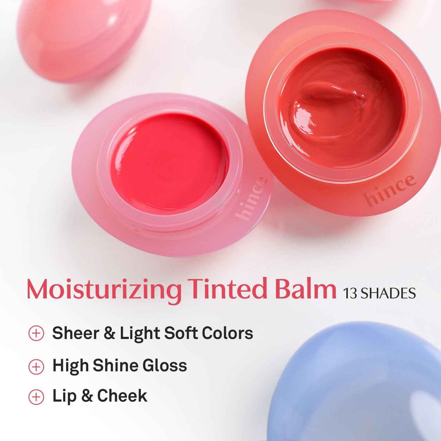 hince Raw Glow Dewy Ball - Tinted Lip Balm, Jelly Gloss Glow, Shine and Hydration, Lip & Blush Multiuse, Vegan, 0.12 oz. (13 colors) (SODA DEW)