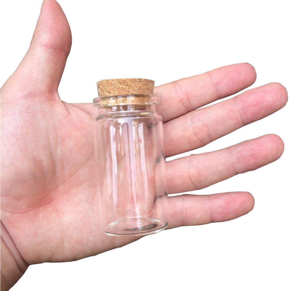 37X70X27mm 50ml Glass Bottles With Cork Transparent Empty Glass Vials Jars 50pcs/lot(50, 50ml-37x70x27mm)