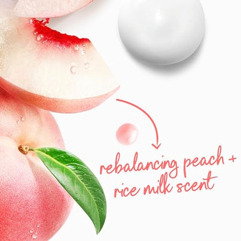 Dove Body Wash 3 Count Rebalance White Peach & Rice Milk For 24hr Lotion-Soft Skin Moisturizing Skin Cleanser with No Sulfates No Parabens