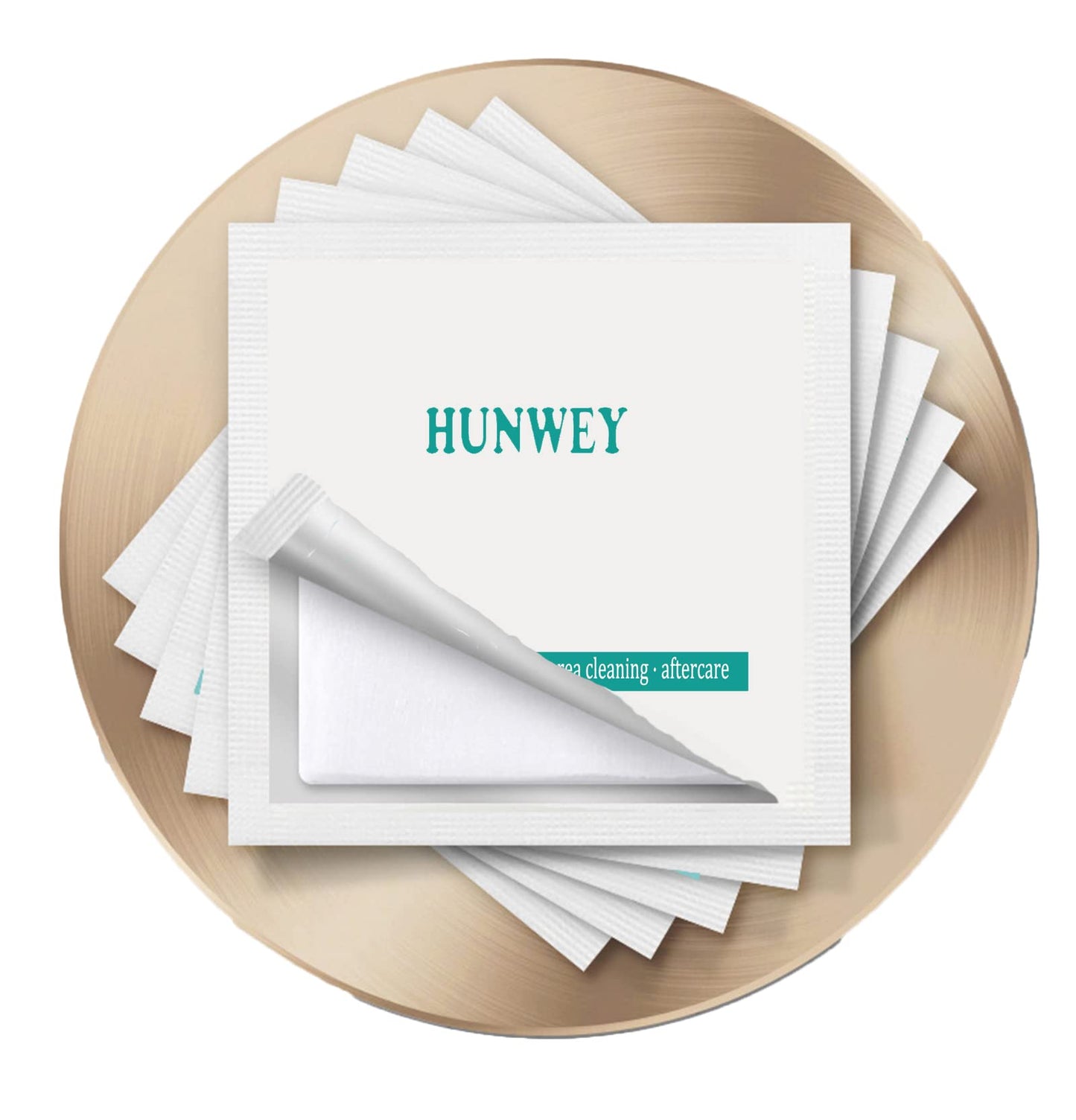 110ct- HUNWEY Saline Wipes Cleansing Face Eye Wound Aftercare Swabs Unscented for Baby Aldult Travel Individual Packet