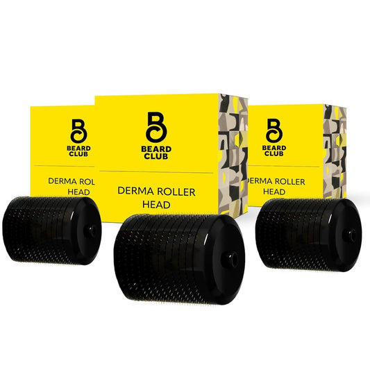 The Beard Club Derma Roller Replacement Head - 0.3mm Titanium Microneedles - 3 PACK
