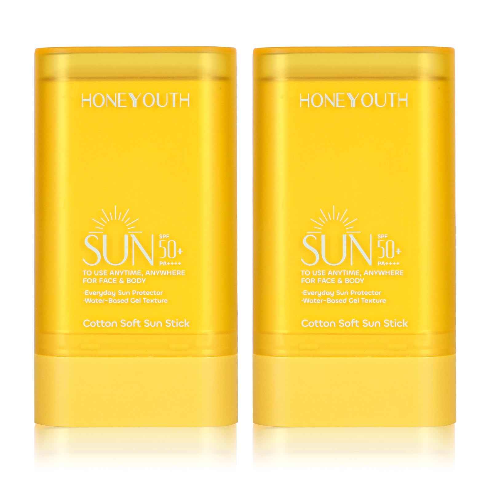 Sunscreen Stick SPF 50+ PA++++ 0.56Oz | Water Resistant (80 Min) | Face & Body Sunscreen for Sensitive Skin | Non-Greasy, No White Cast | Compact Travel-Friendly Sun Protection (pack of 2)