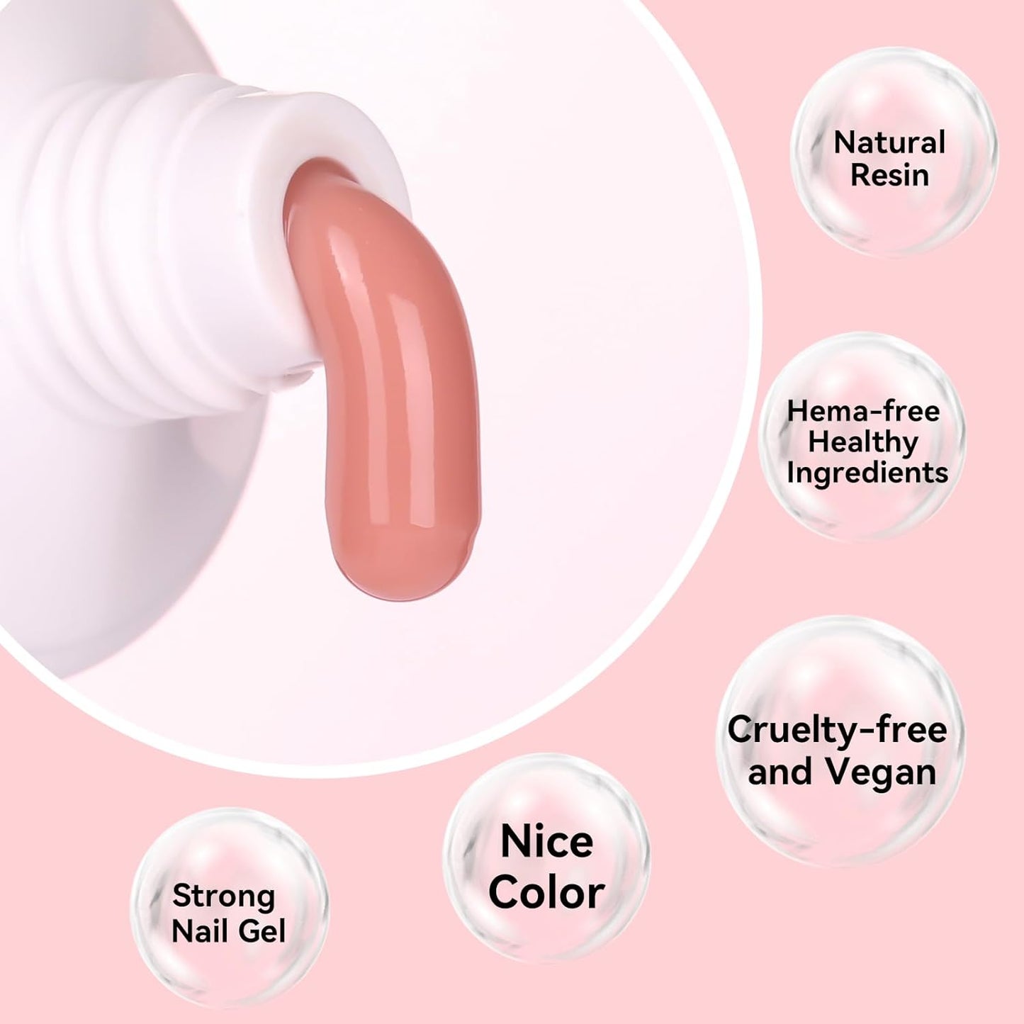 Makartt Poly Nail Gel: Clear 50ML Gel Builder for Natural-Looking Strengthener 3D Molding Gel for Trendy Nail Art-Long-Lasting and Easy to Use Supplies