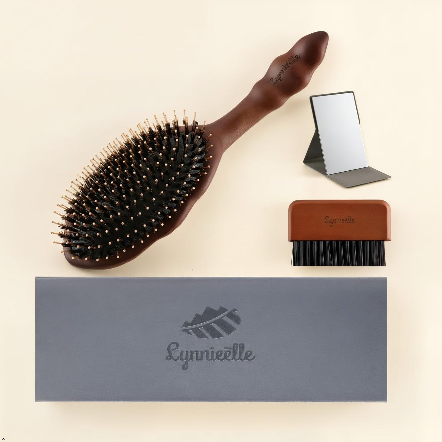 Boar Bristle Hair Brush - Gentle Detangling for Fine, Thin & Curly Hair | Smooth, Shiny Finish