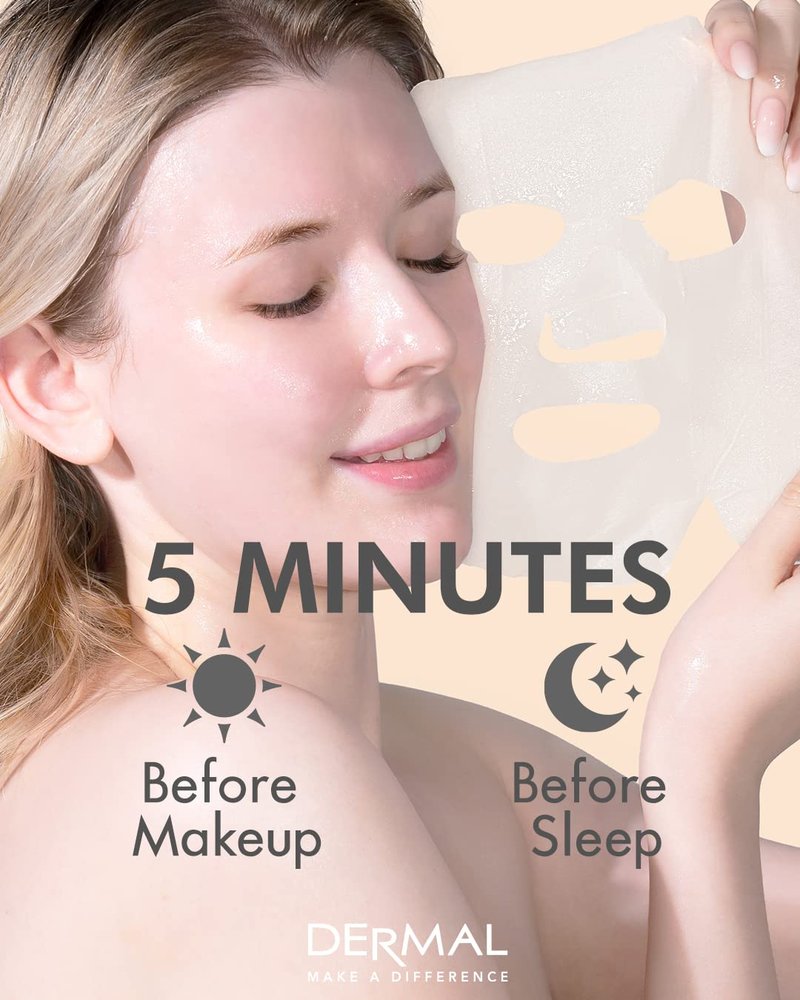 DERMAL 39 + 24 Combo Pack Collagen Essence Full Face Facial Mask Sheet