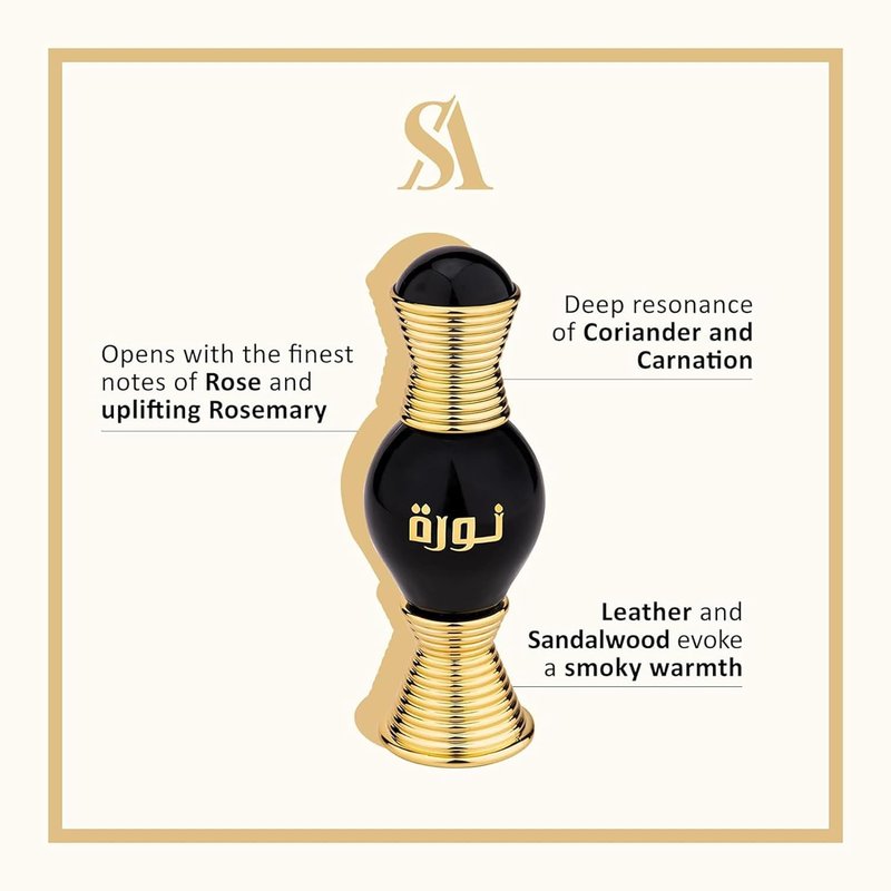Swiss Arabian Noora Onyx Perfume Oil - Seductive Long-Lasting Fragrance | 0.4 Oz