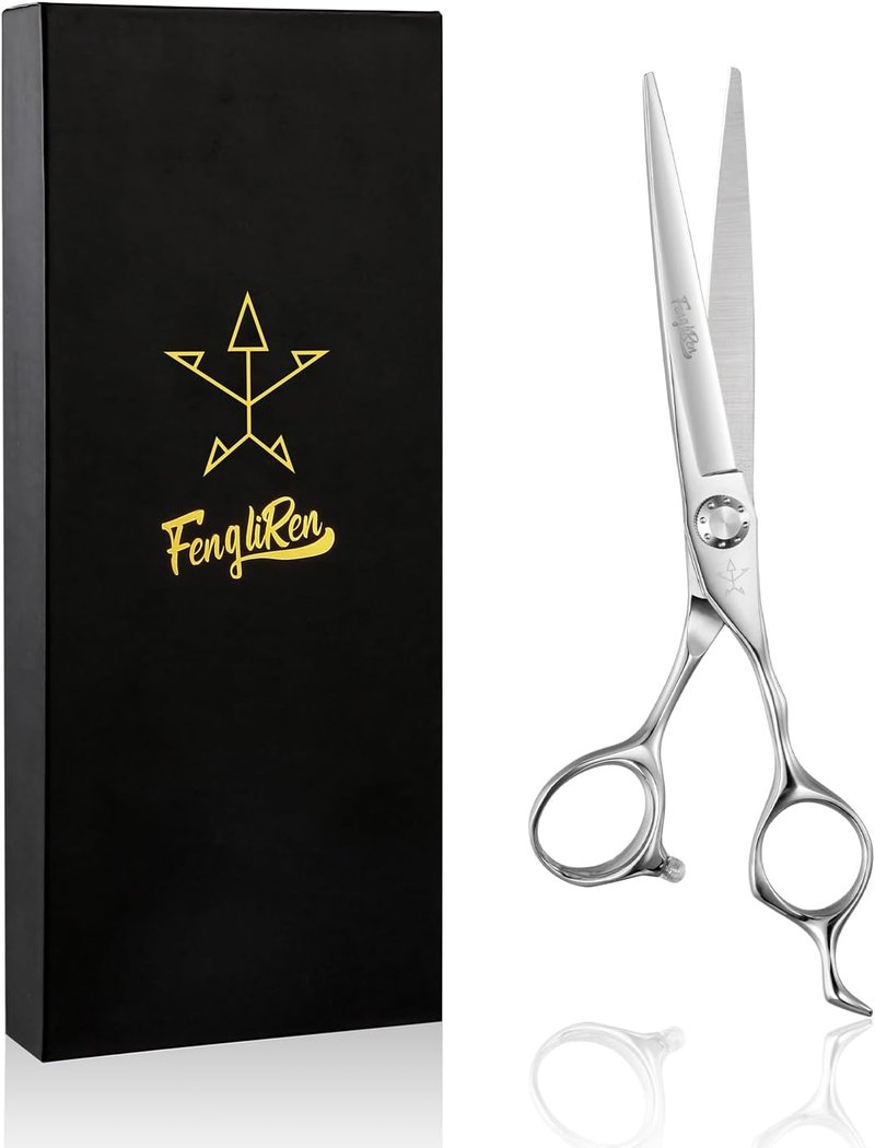 Professional Barber Hair Cutting Scissors - 6.5 Inch Stainless Steel Shears for Hairdressers & Home Use
