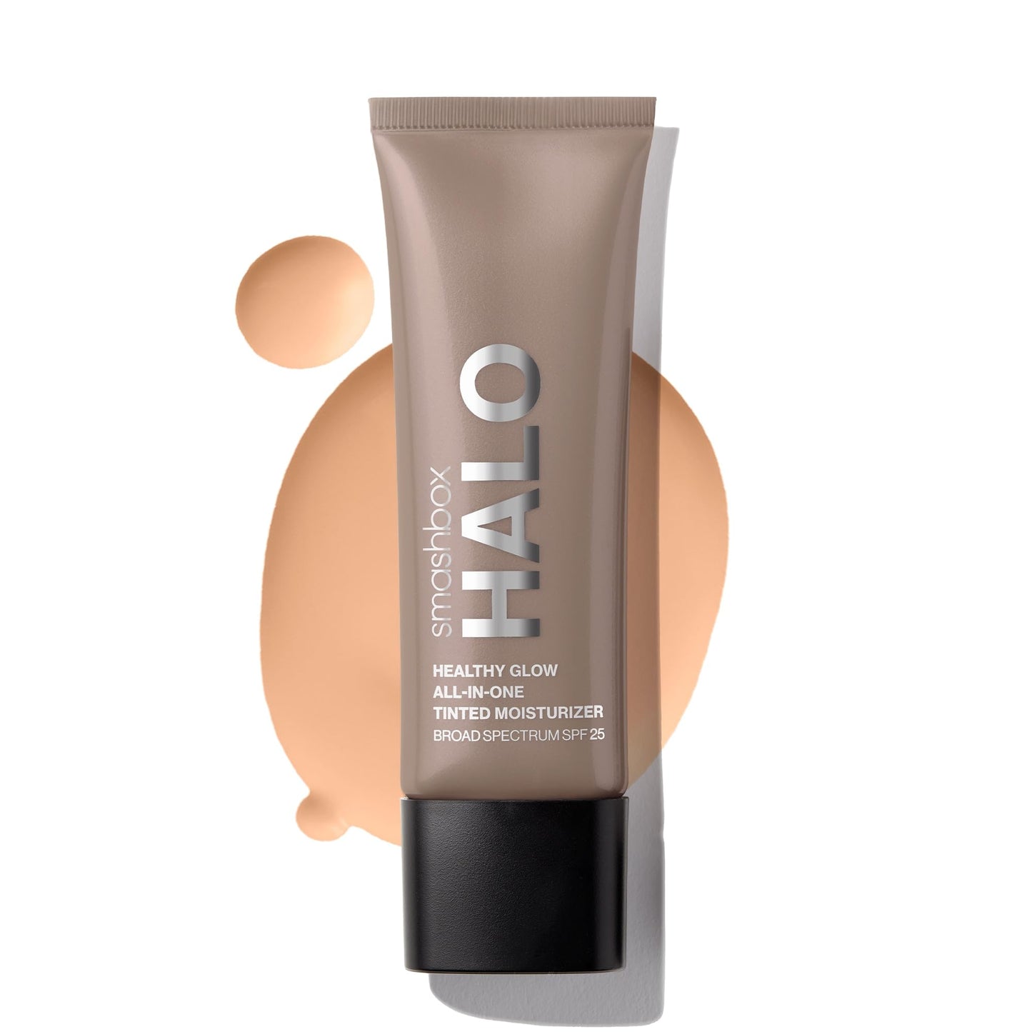 Smashbox Halo Healthy Glow Tinted Moisturizer with SPF 25 | 24-Hour Hydrating Buildable Coverage with a Natural Dewy Finish, Hyaluronic Acid & Niacinamide, Light Neutral, 1.4 Fl Oz