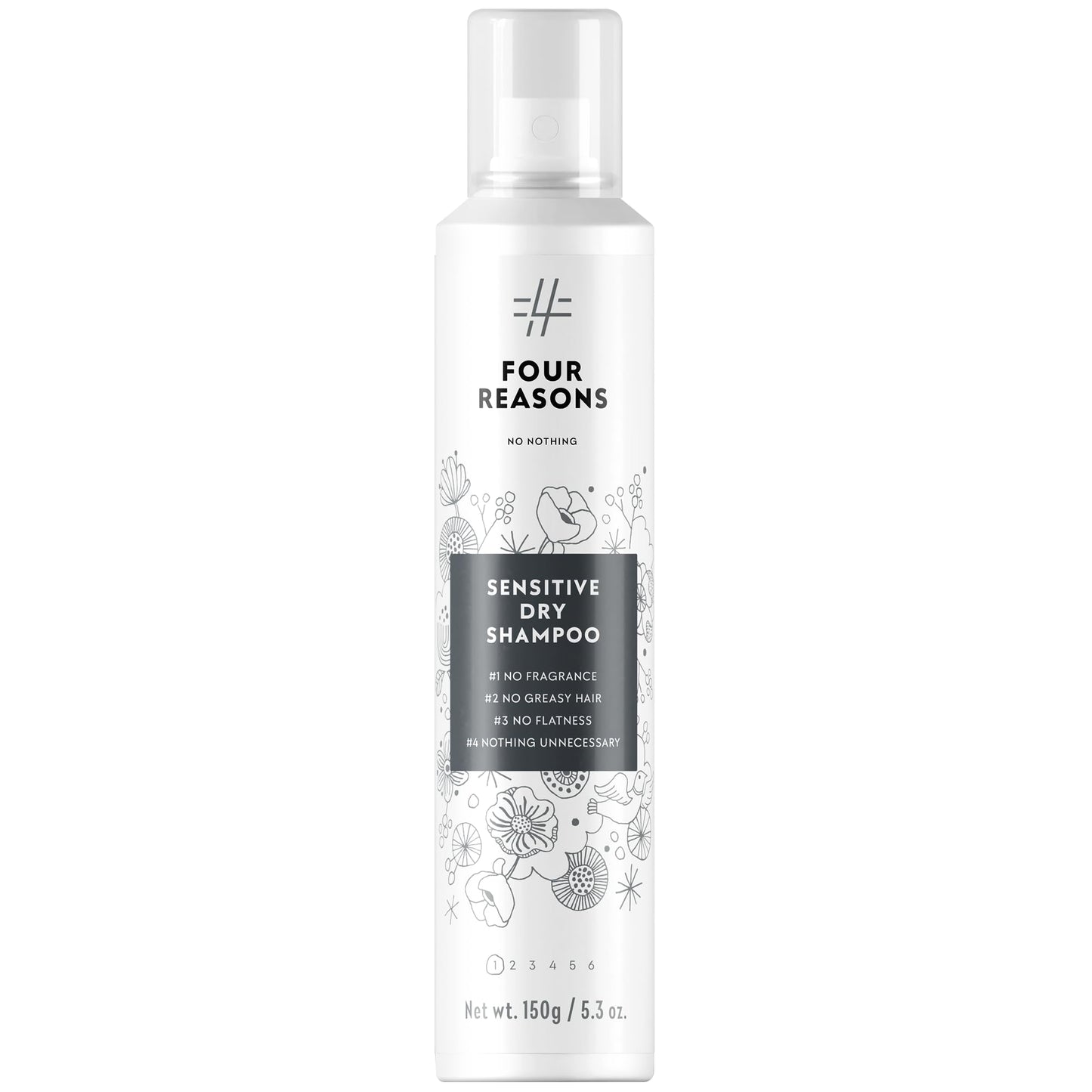 No nothing Volumizing Dry Shampoo - Fragrance Free, Talc-Free, Hypoallergenic, Vegan, Unscented Dry Shampoo for Women and Men, Sensitive Scalp - Absorbs Oil, Clear Finish, 5.3 oz