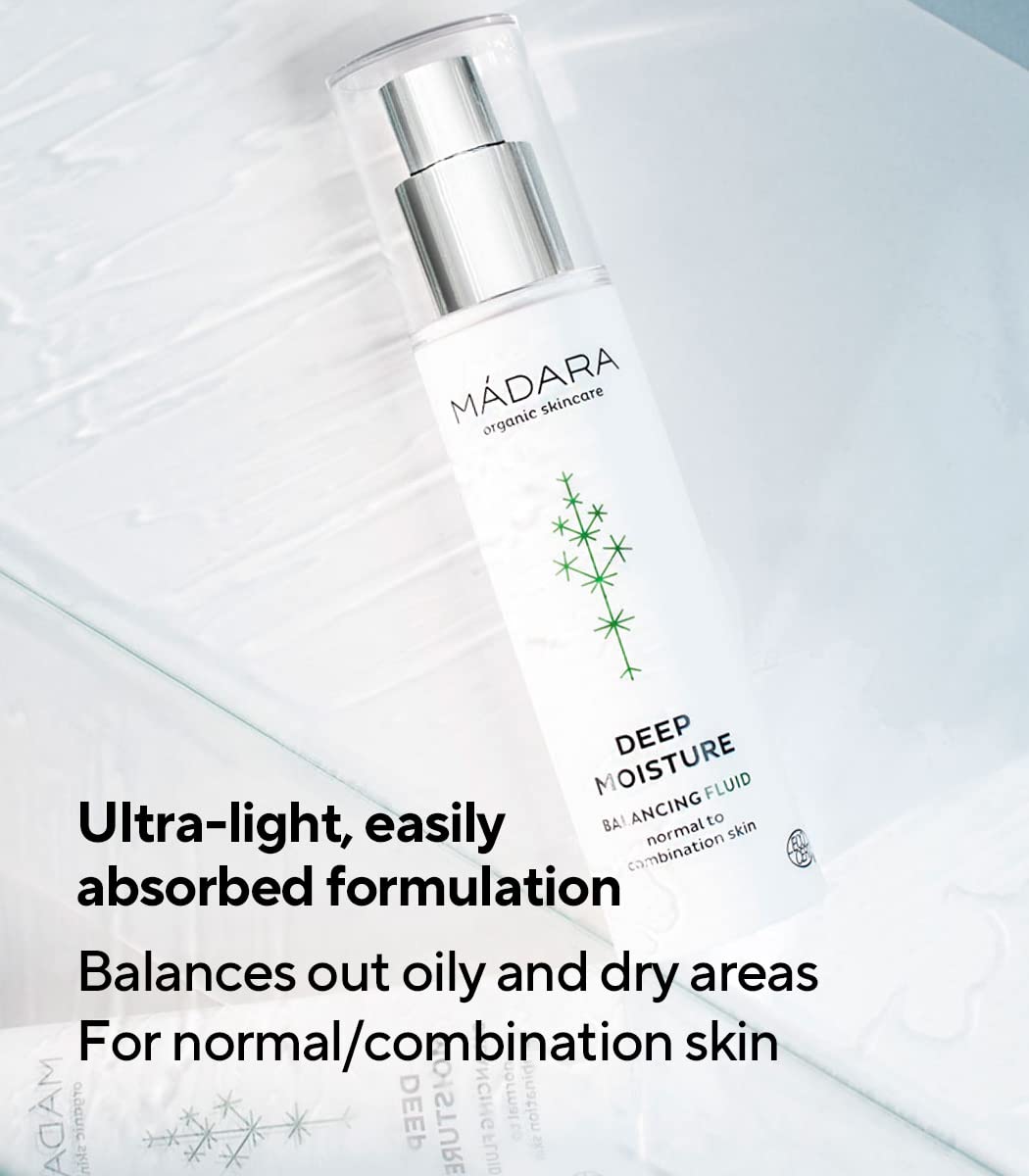 MÁDARA Deep Moisture Fluid 50 ml - Lightweight Face Moisturizer
