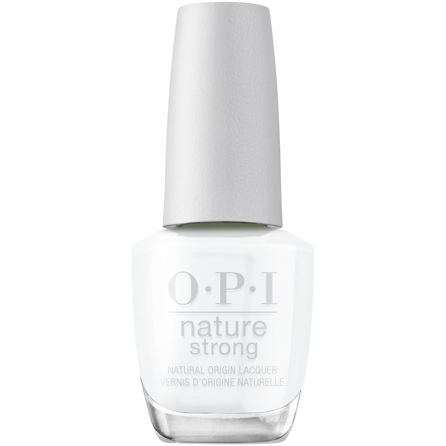 OPI Nature Strong Strong as Shell | Opaque Bright White Crème Natural Origin Nail Polish | Plant Based, Vegan, Cruelty Free