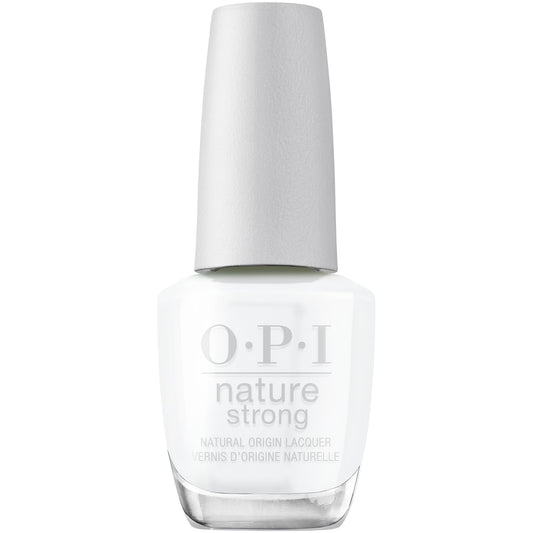 OPI Nature Strong Strong as Shell | Opaque Bright White Crème Natural Origin Nail Polish | Plant Based, Vegan, Cruelty Free