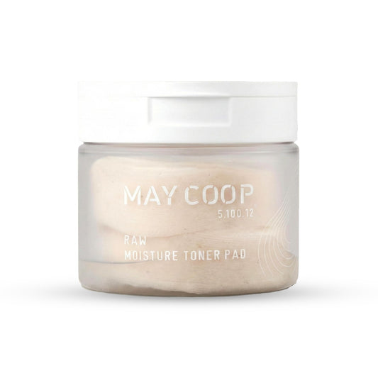 MAY COOP Raw Moisture Toner Pads | Korean Hydrating & Exfoliating Cotton Pads, 75% Maple Sap | Redness Comfort, Skin Balancing & Smooth Texture | 70 Count