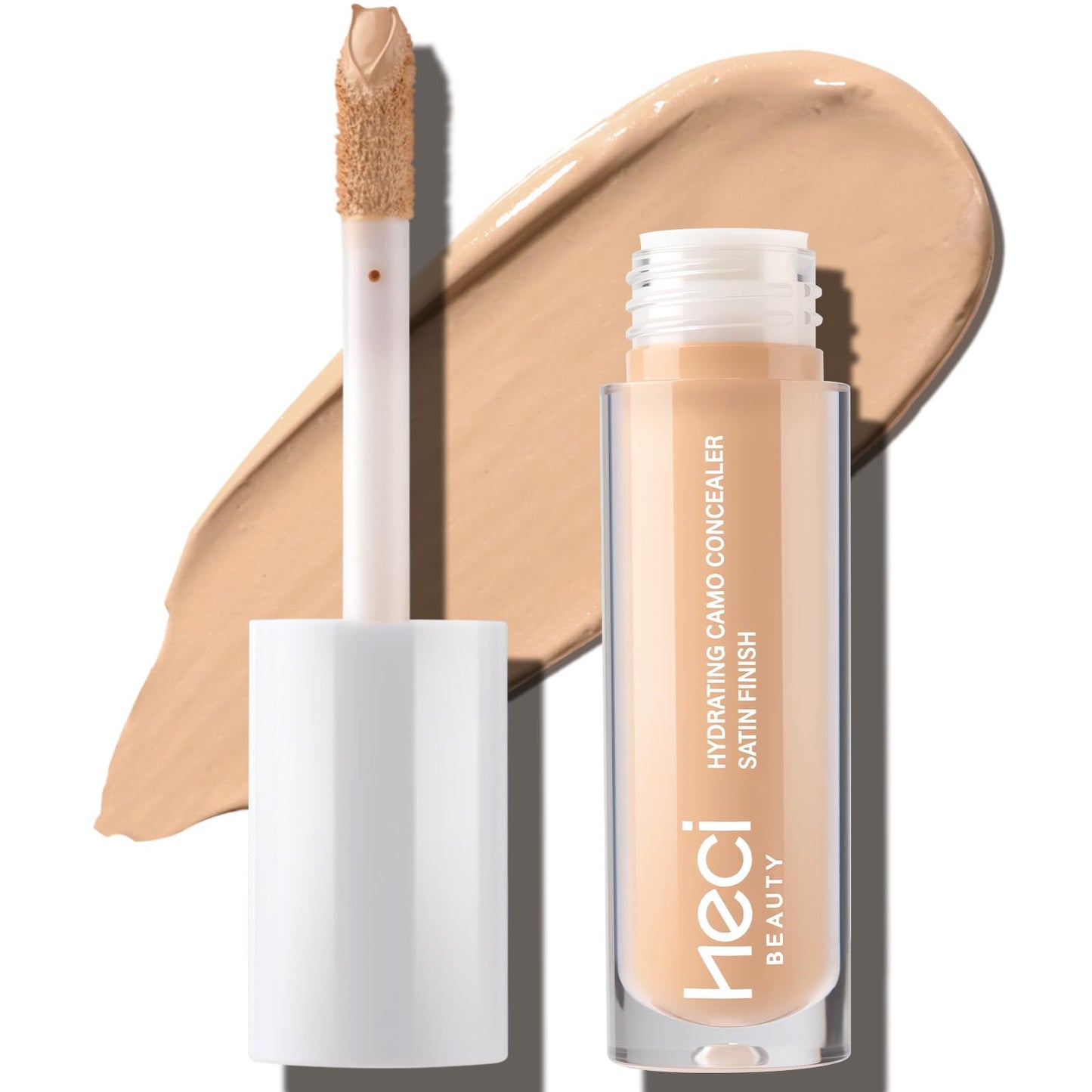 HECI BEAUTY Liquid Concealer Makeup for Blemishes & Dark Circles - Medium to Full Coverage Concealer for Face,05 Medium, 0.22 Fl Oz