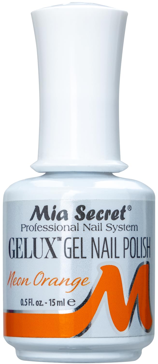 Mia Secret Gelux Nail Polish 0.5 Oz UV GEL-SOAK OFF - NEW Shades 2017 U Pick (NEON ORANGE)