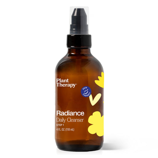 Plant Therapy Radiance Gel-Cream Cleanser 4 oz Removes Makeup, Dirt, & Oil, Gentle, Hydrating, Facial Cleanser