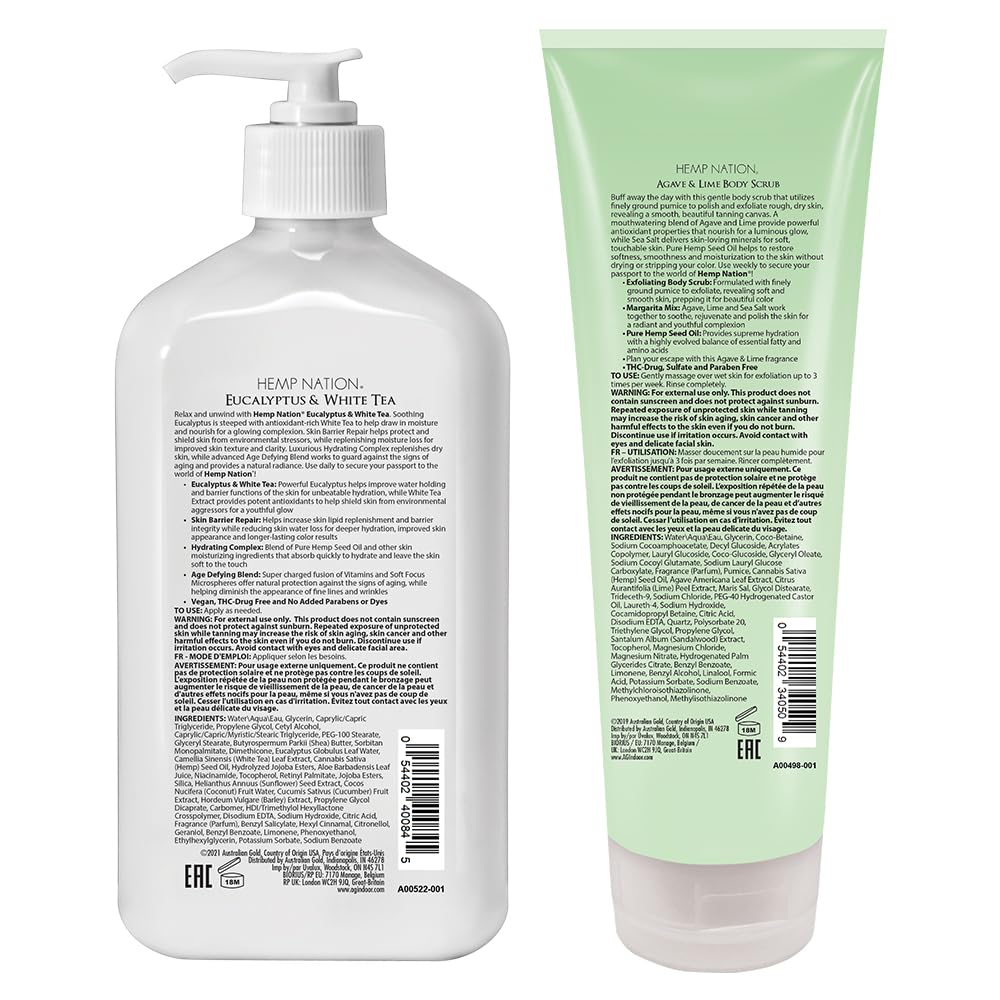 Hemp Nation Moisturizing Lotion - Nourishing Hemp Seed Oil | 8 Oz
