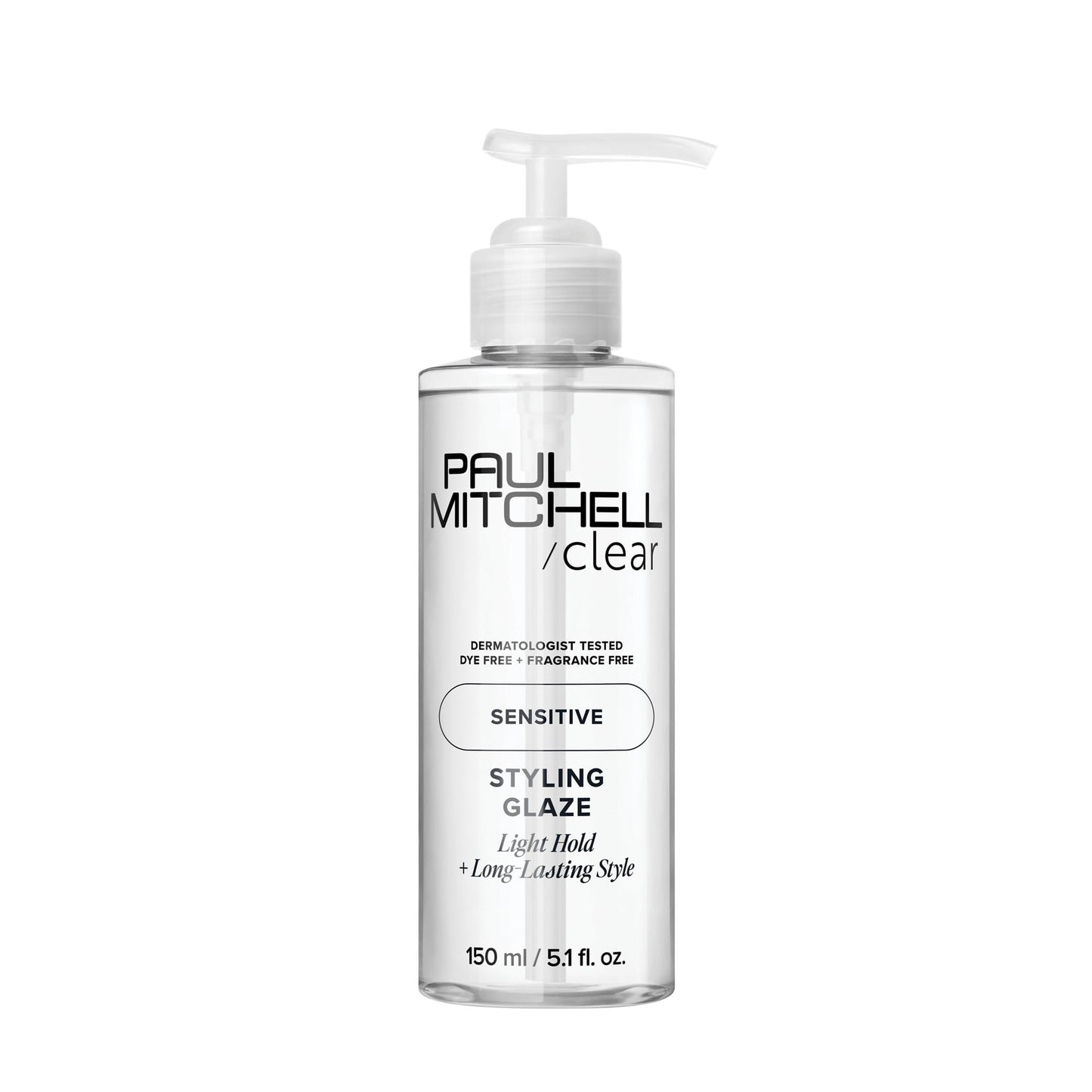 Paul Mitchell Clear Styling Glaze, Fragrance Free, For Sensitive Scalp + Skin, 5.1 fl. oz