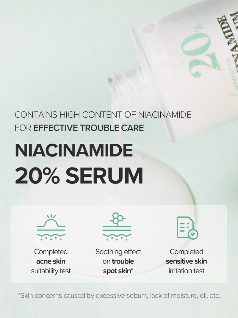 SKINFOOD Lemongrass Niacinamide 20% Serum, Korean Skincare Facial Serum for Oily & Sensitive Skin, Sebum Control, Moisture Balance, 50ml / 1.69 fl.oz.
