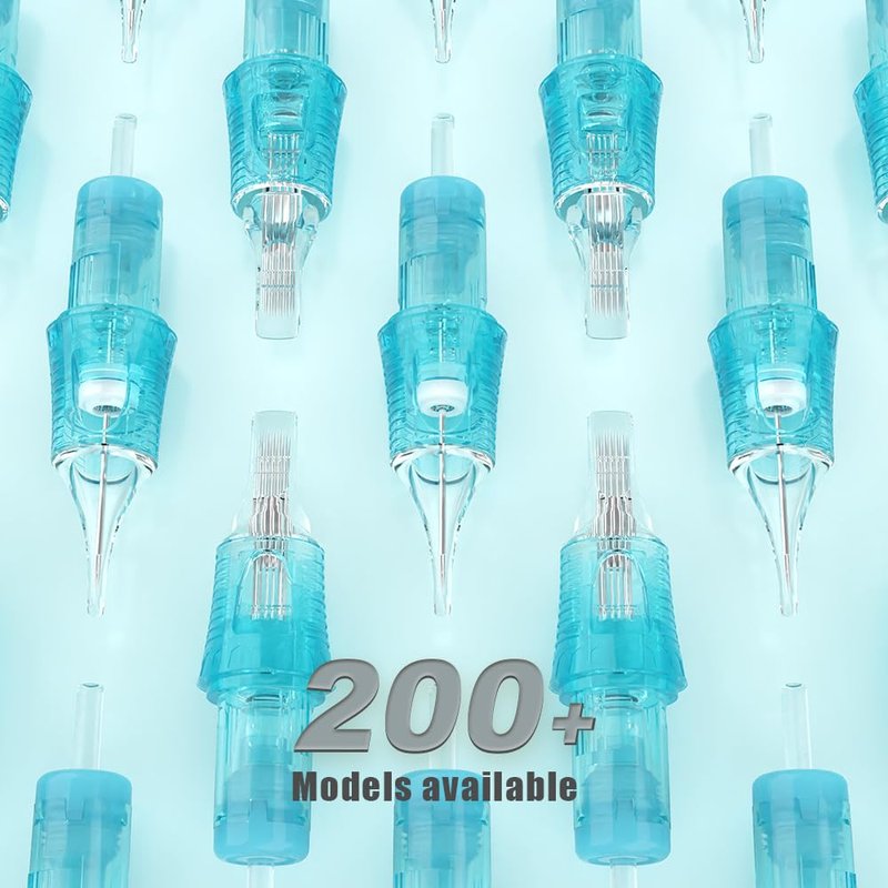 JCONLY VETAR TATTOO CARTRIDGE NEEDLES - 20Pcs Tattoo Needles #10 Bugpin 27 Curved Magnum Tattoo Cartridges 1027CML Tattoo Needles Diameter 0.30mm Long Taper 5mm Cartridges