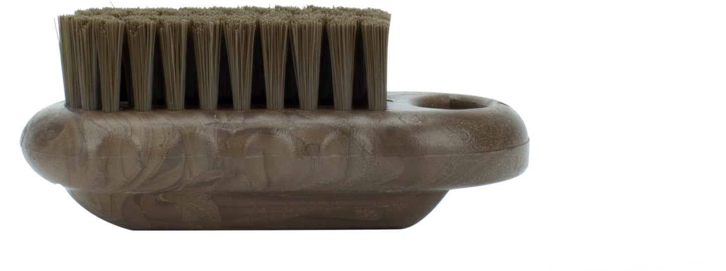 SPARTA 5 Inch Hand and Nail Brush with Stiff Center Bristles, Soft Outer Bristles, Larger Polypropylene Body, Color Coded Scrub Brush for Commercial Foodservice Use, Brown