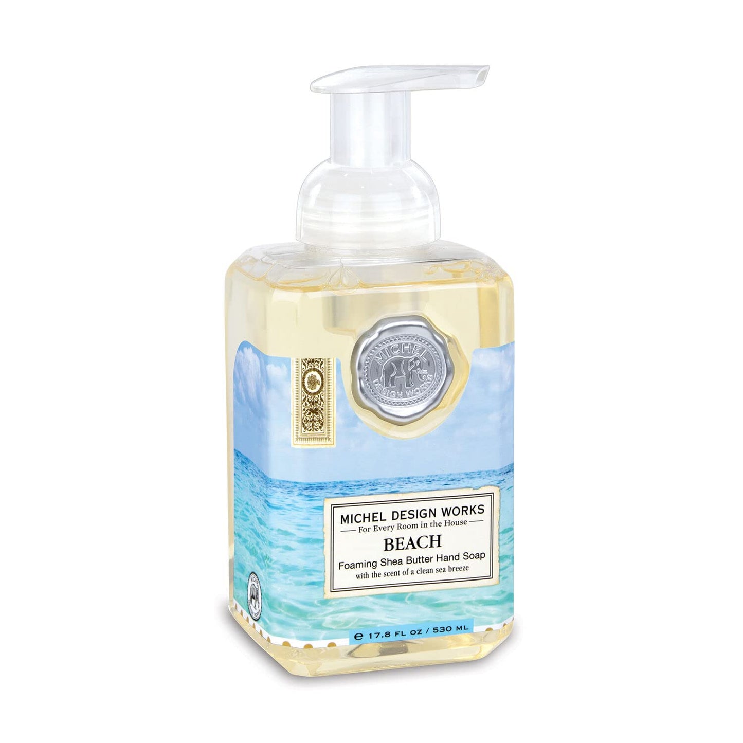 Michel Design Works Foaming Hand Soap - Beach Scent, 17.8 Fl Oz | Luxurious Hydrating Formula