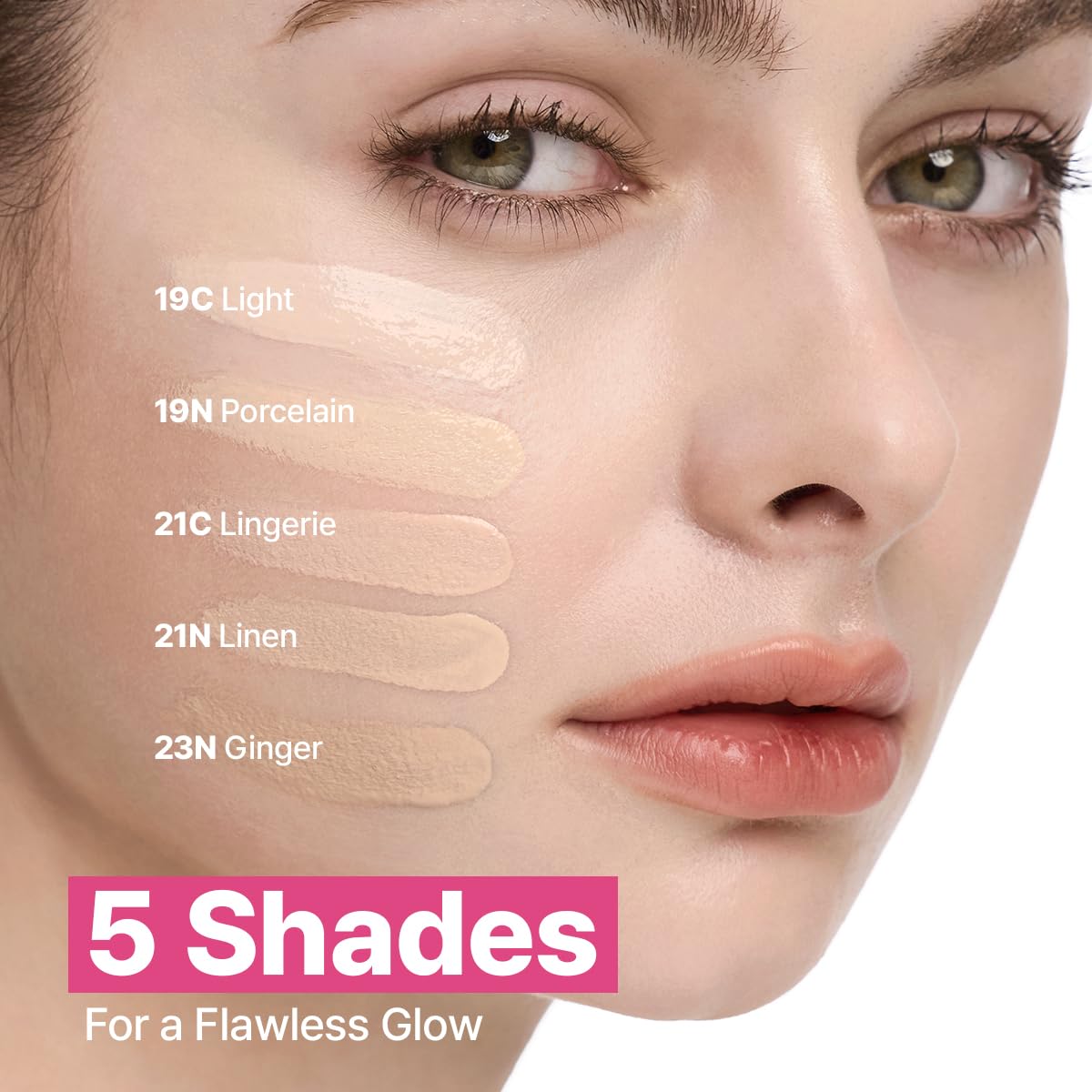 CLIO Kill Cover Mesh Glow Essential Cushion Foundation, Buildable Ultra-Fit Coverage with Glow Finish, Long-Lasting Hydration, Flawless Cover for Sensitive & Dry Skin, Korean Foundation (21N LINEN)