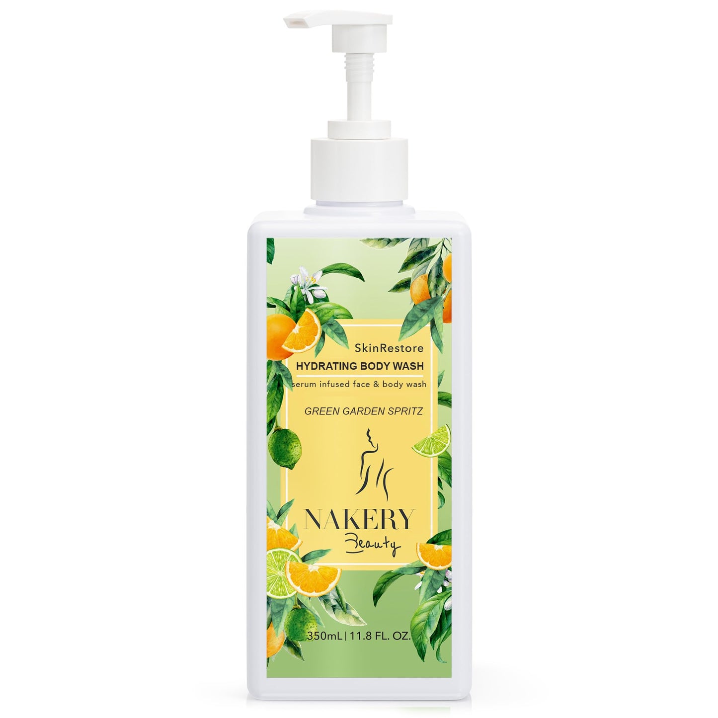 Nakery SkinRestore Hydrating Face & Body Wash with Hyaluronic Acid - Body Wash for Sensitive Skin - Foaming Face Wash & Oil Cleanser for Women 350ml - Sulfate Free & Cruelty Free - Seductive Comfort