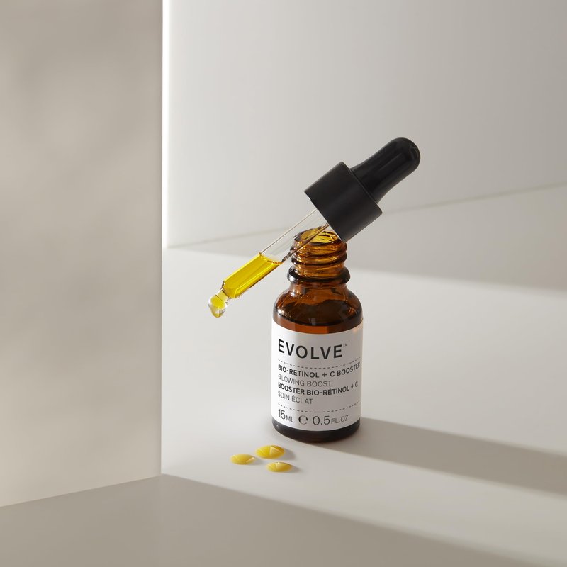 Evolve Organic Beauty - Natural Bio-Retinol + C Skin Booster | Small-Batch, Vegan Clean Beauty (0.5 fl oz | 15 mL) Packaging May Vary