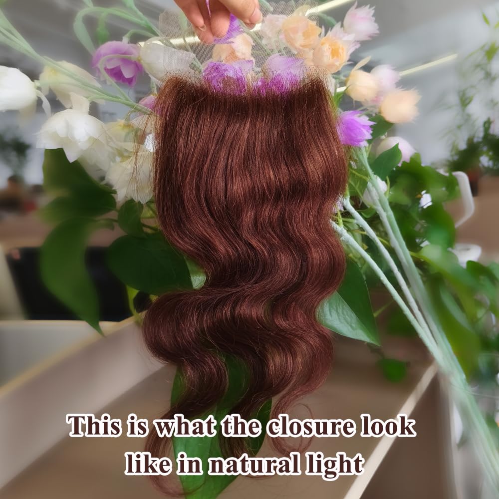 Body Wave Closure - 4x4 Brazilian Human Hair HD Lace in Chocolate Brown | 12 Inch Free Part