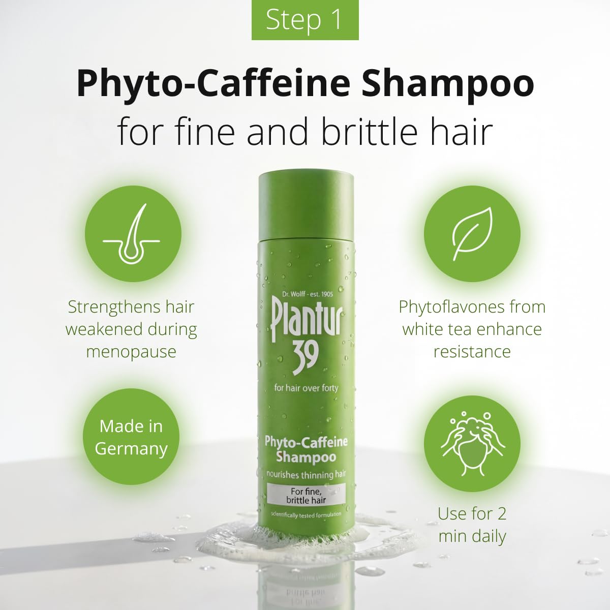 Plantur 39 Fine and Brittle Hair Shampoo and Conditioner Bundle I Promotes Natural Hair Growth I Phyto-Caffeine Formula I Shampoo (8.45 Oz) and Conditioner (5.07 Oz)